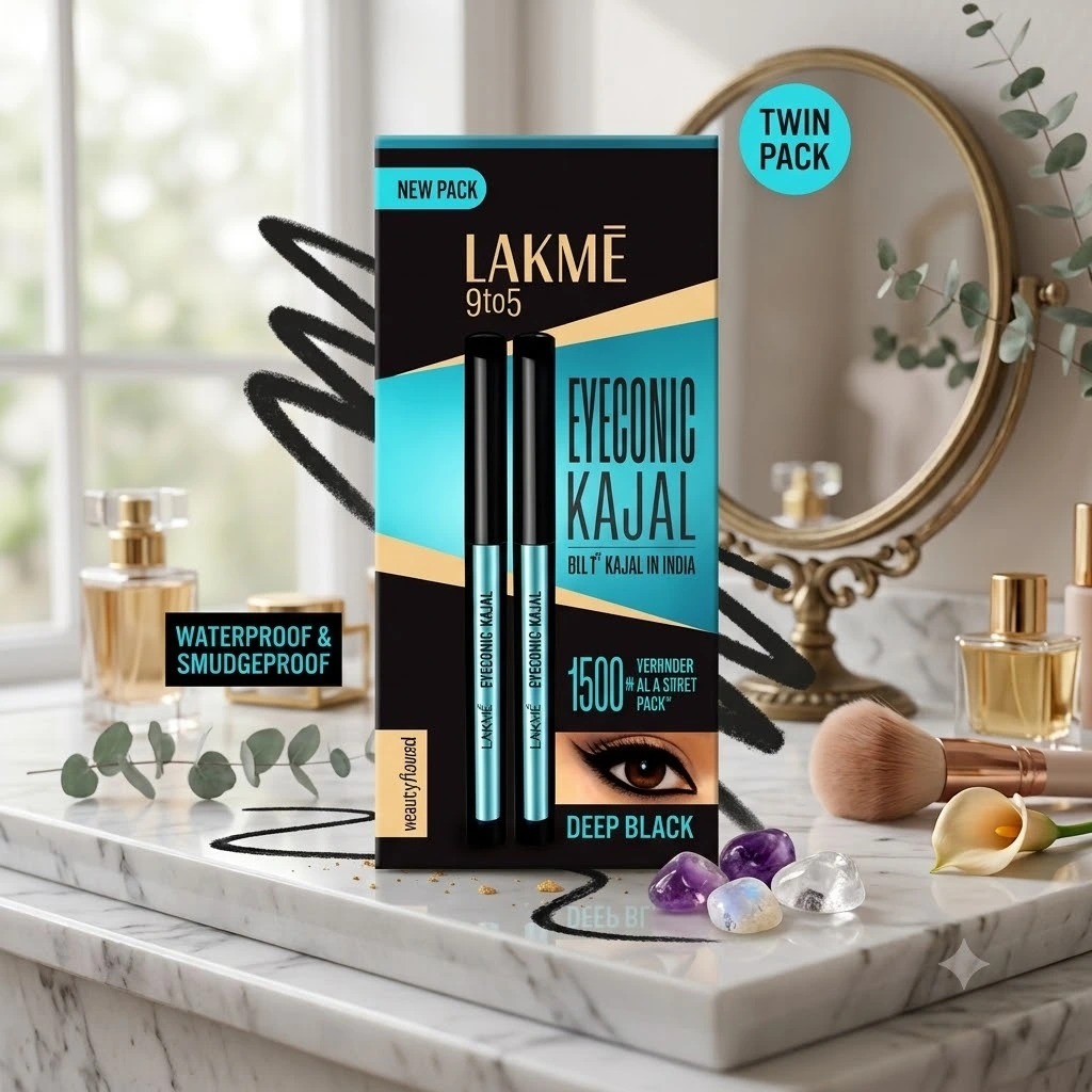 Lakme Eyeconic Kajal Deep Black Pack of 2 Online